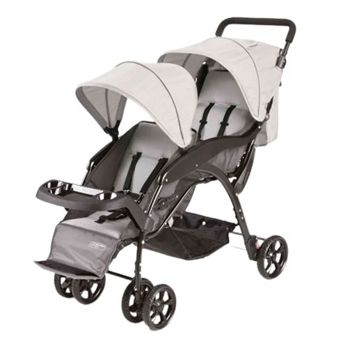 Carrinho de Passeio para Gêmeos Dou Cinza Multikids Baby - BB531 Carrinho de Passeio para Gêmeos Dou Cinza Multikids Baby - BB531