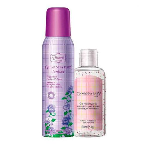 Kit Giovanna Baby Desodorante Aerosol Fantasy 150ml + Gel Antisseptico 60ml Kit Giovanna Baby Desodorante Aerosol Fantasy 150ml + Gel Antisseptico 60ml