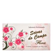Kit Sabonete Seivas da Natureza Flores 90g 3 Unidades