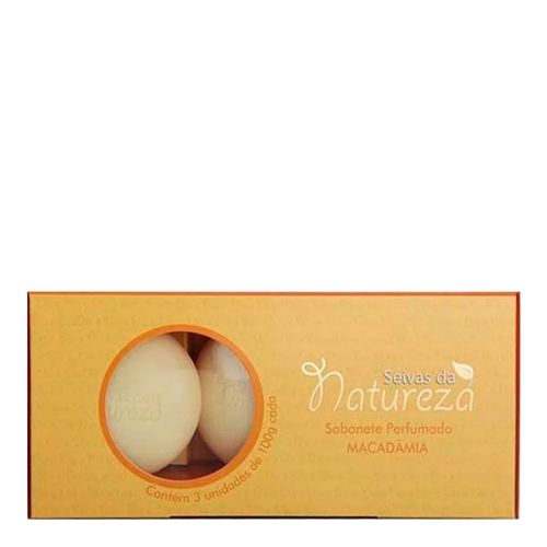 Kit Sabonete Seivas da Natureza Macadâmia 100g 3 Unidades