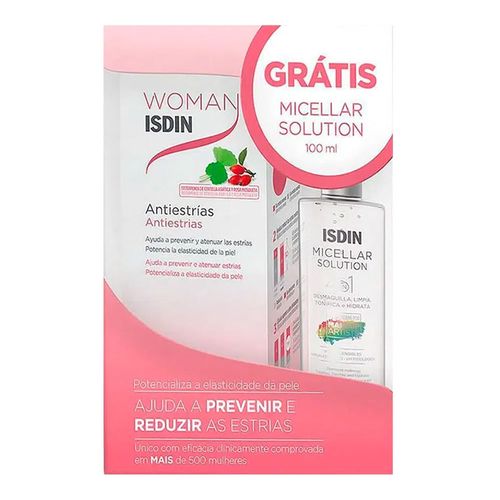 Kit Woman Isdin Antiestrias 250ml + Solução Micellar Solution 100ml