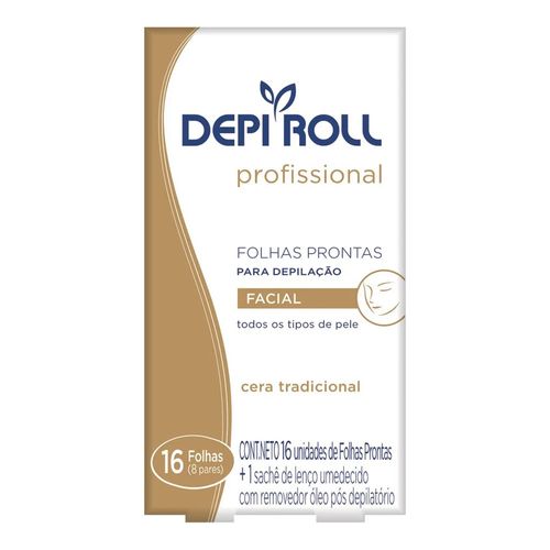 Lenços para Depilação Facial Depi Roll Tradicional 16 Unidades Lenços para Depilação Facial Depi Roll Tradicional 16 Unidades