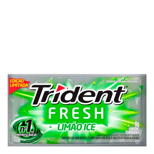 Chiclete Trident Fresh Limão Ice 8g