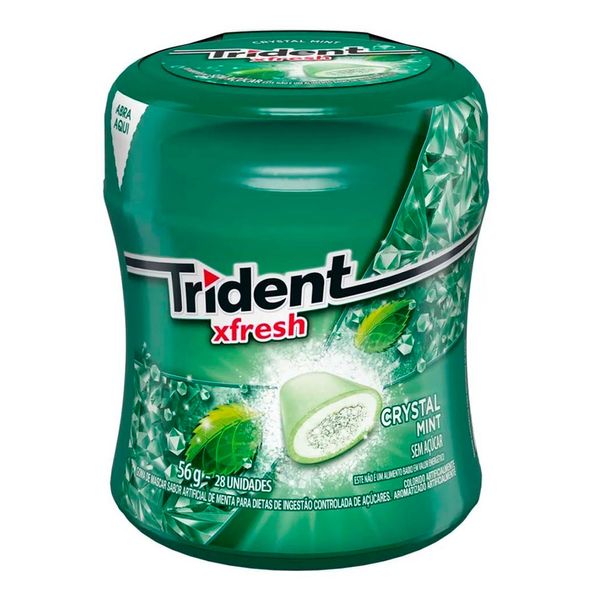 Chiclete Trident Garrafa Crystal Mint 56g