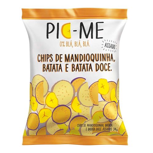 Chips Assado Pic-Me Mandioquinha, Batata e Batata Doce 34g