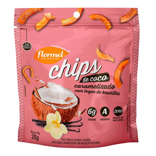 Chips De Coco Caramelizado Flormel 20g Chips De Coco Caramelizado Flormel 20g