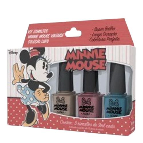 Kit Esmalte Minnie Luxo C/ 3 Kit Esmalte Minnie Luxo C/ 3
