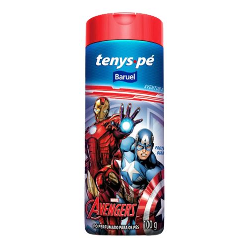 Talco Perfumado para Pés Tenys Pé Baruel Marvel Avengers Aventura 100g Talco Perfumado para Pés Tenys Pé Baruel Marvel Avengers Aventura 100g