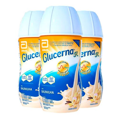 Complemento Alimentar Glucerna SR Baunilha 230ml 3 Unidades Complemento Alimentar Glucerna SR Baunilha 230ml 3 Unidades