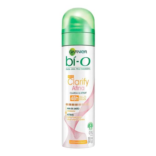 Desodorante Garnier Aerosol Bí-O Clarify Afina e Clareia Feminino 150ml Desodorante Garnier Aerosol Bí-O Clarify Afina e Clareia Feminino 150ml