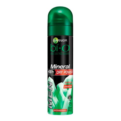 Desodorante Garnier Aerosol BÍ-O Mineral Dry Power Masculino 150ml