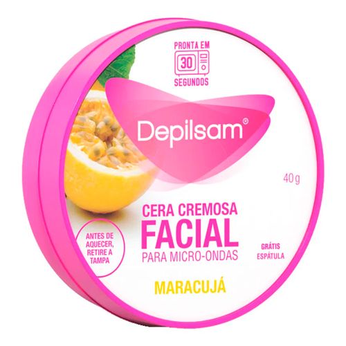 Cera Depilatória Cremosa Facial Depilsam Maracujá 40g Cera Depilatória Cremosa Facial Depilsam Maracujá 40g