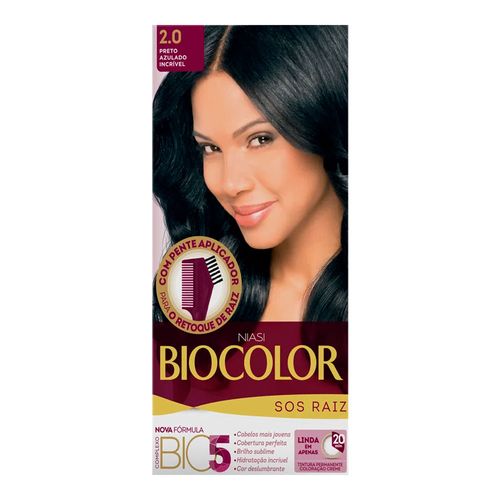 Kit Biocolor Tintura S.O.S Preto Azulado 2.0 Kit Biocolor Tintura S.O.S Preto Azulado 2.0
