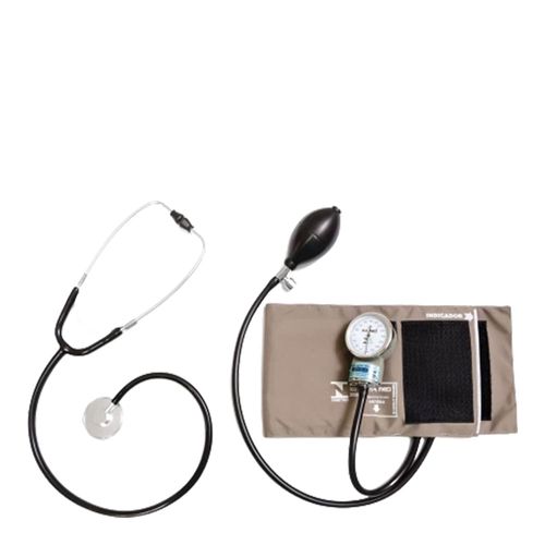 Kit Aparelho De Pressão Cinza Com Esteto Simples Preto Cjpa100 P.A.Med Kit Aparelho De Pressão Cinza Com Esteto Simples Preto Cjpa100 P.A.Med