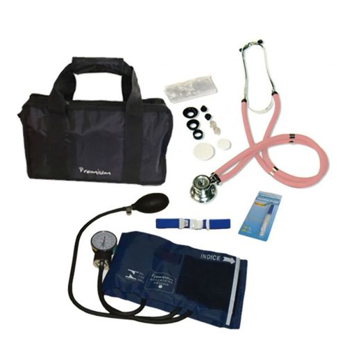 Kit Acadêmico com Estetoscópio Rappaport Rosa Premium Kit Acadêmico com Estetoscópio Rappaport Rosa Premium