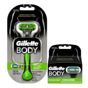 Kit Aparelho Gillette Body + Carga 2 Unidades