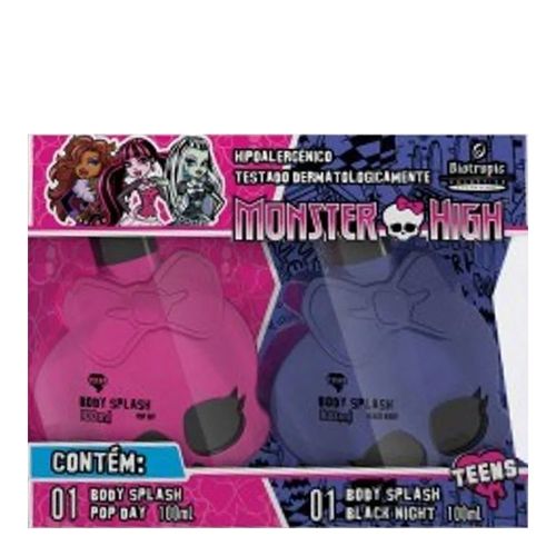 Kit Body Splash Monster High Teens Body Splash Pop Day 100ml + Body Splash Black Night 100ml Kit Body Splash Monster High Teens Body Splash Pop Day 100ml + Body Splash Black Night 100ml