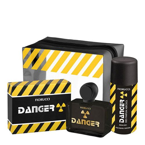 Kit Colônia Fiorucci Danger 100ml + Desodorante Aerosol Kit Colônia Fiorucci Danger 100ml + Desodorante Aerosol