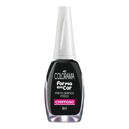 Esmalte Colorama Cremoso Preto Gráfico Fosco 8ml Esmalte Colorama Cremoso Preto Gráfico Fosco 8ml