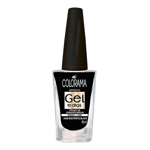 Esmalte Colorama Efeito Gel Mais Que Preto, Black 8ml Esmalte Colorama Efeito Gel Mais Que Preto, Black 8ml