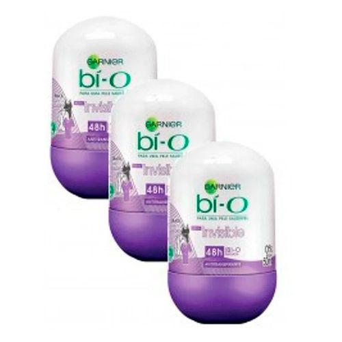 Desodorante Bí-O Roll On Invisible Black White Feminino 50ml 3 Unidades Desodorante Bí-O Roll On Invisible Black White Feminino 50ml 3 Unidades
