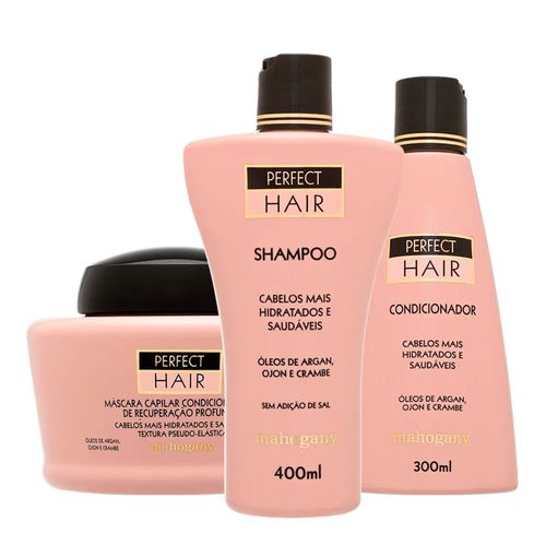 Kit Perfect Hair com Shampoo 400 ml + Condicionador 300 ml + Máscara Condicionadora 350 g Kit Perfect Hair com Shampoo 400 ml + Condicionador 300 ml + Máscara Condicionadora 350 g