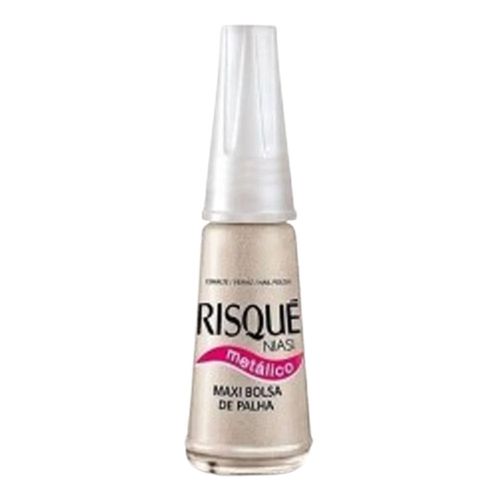 Esmalte Risqué Metalizado Bolsa Palha 8ml