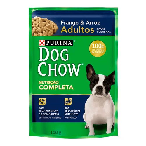 Dog Chow Sachê Adulto Raças Pequenas Frango e Arroz 100g Dog Chow Sachê Adulto Raças Pequenas Frango e Arroz 100g