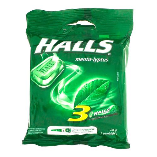 Drops Bala Halls Sabor Menta 3 Unidades Drops Bala Halls Sabor Menta 3 Unidades