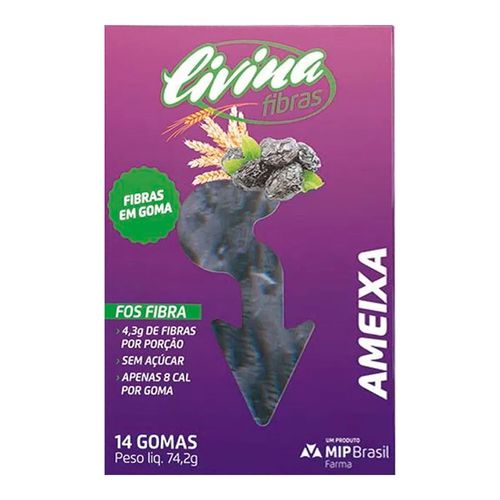 Fibras Livina Ameixa 14 Gomas Fibras Livina Ameixa 14 Gomas