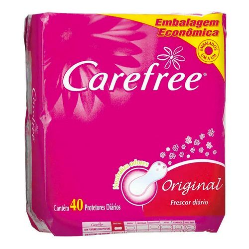 Kit Absorvente Carefree Original Diário C/ 40 + Loção Hidratante Kit Absorvente Carefree Original Diário C/ 40 + Loção Hidratante