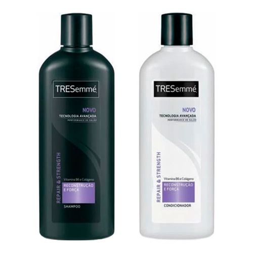 Kit Shampoo 750ml + Condicionador 400ml Tresemmé Reconstrução e Força Kit Shampoo 750ml + Condicionador 400ml Tresemmé Reconstrução e Força