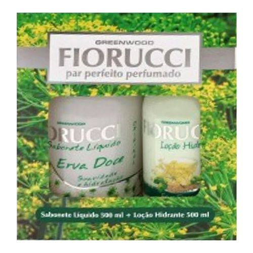 Kit Fiorucci Sabonete Líquido + Loção Hidratante Erva Doce 500ml