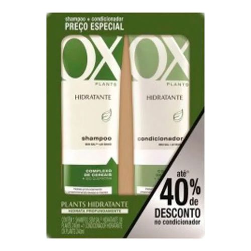 Kit OX Shampoo + Condicionador Plants Hidratante Kit OX Shampoo + Condicionador Plants Hidratante