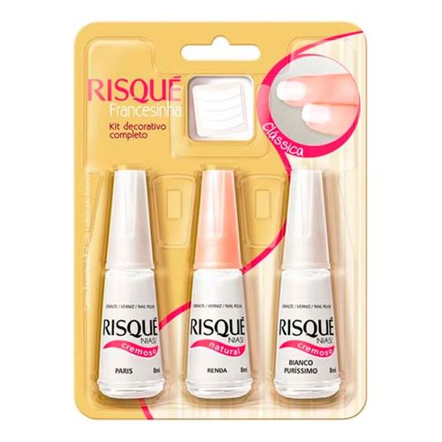 Kit de Esmaltes Risqué Francesinha Clássica