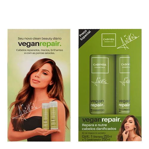 Kit Anitta Shampoo Vegan Repair 250ml + Condicionador 250ml Kit Anitta Shampoo Vegan Repair 250ml + Condicionador 250ml