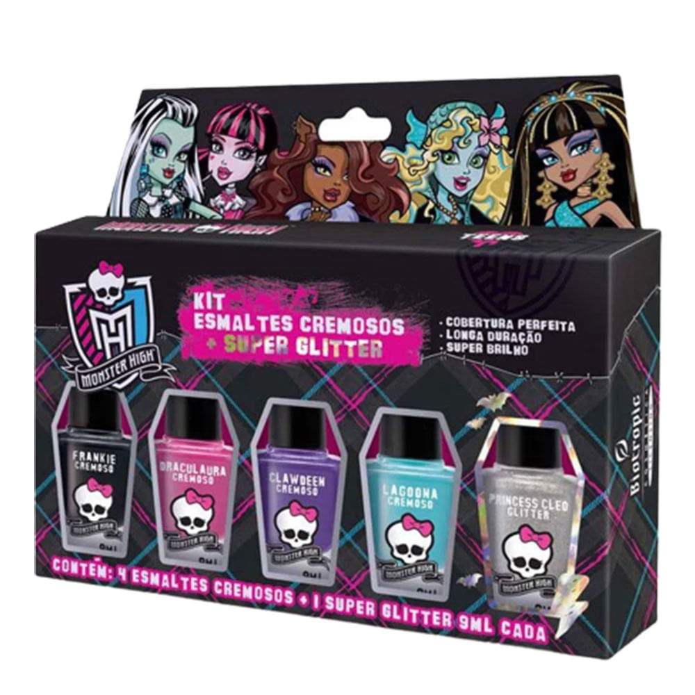 Kit Esmalte Cremoso Monster High + Glitter - Drogaria Sao Paulo