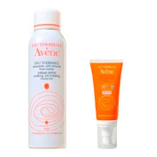 Kit Avène Fps50 Toque Seco 50ml + Água Termal 500ml Kit Avène Fps50 Toque Seco 50ml + Água Termal 500ml