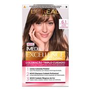 Tintura Permanente Imédia Excellence De L’oréal Paris 6.1 Louro Escuro Acinzentado