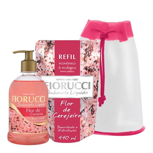 Kit Fiorucii Flor de Cerejeira Suavidade e Hidratação Sabonete Líquido 500ml + Refil 440ml