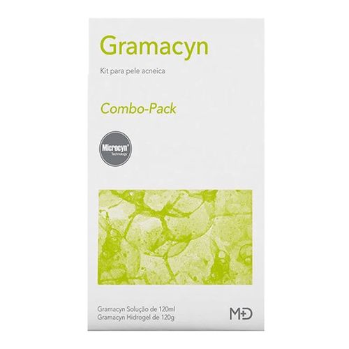 Kit Gramacyn Pele Acneica Solução 120ml + Hidrogel 120g Kit Gramacyn Pele Acneica Solução 120ml + Hidrogel 120g