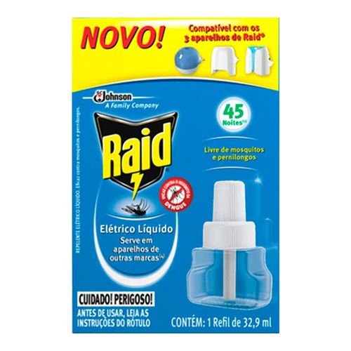 Repelente Raid Elétrico Refil Líquido 32,9ml Repelente Raid Elétrico Refil Líquido 32,9ml