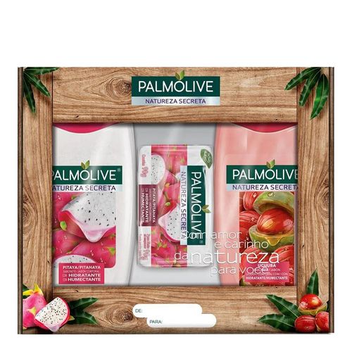Kit Palmolive Natureza Secreta Sabonete Líquido Ucuuba 250ml + Pitaya 250ml + Sabonete em Barra Pitaya 90g Kit Palmolive Natureza Secreta Sabonete Líquido Ucuuba 250ml + Pitaya 250ml + Sabonete em Barra Pitaya 90g