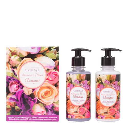 Kit Banho Florence Bouquet Loção Hidratante 245ml + Sabonete Líquido 245ml Kit Banho Florence Bouquet Loção Hidratante 245ml + Sabonete Líquido 245ml