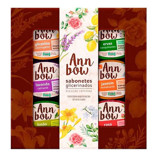 Kit Ann Bow Sabonete em Barra Glicerinado 90g Kit Ann Bow Sabonete em Barra Glicerinado 90g