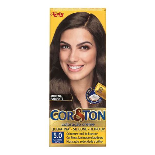 Tintura Niely Cor&Ton Castanho Claro 5.0 180g Tintura Niely Cor&Ton Castanho Claro 5.0 180g