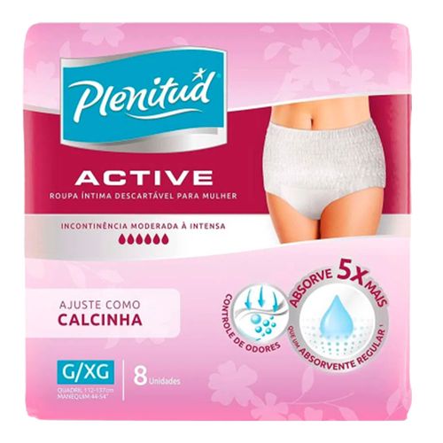 Roupa Intima Plenitud Active Mulher G 8 Unidades Roupa Intima Plenitud Active Mulher G 8 Unidades