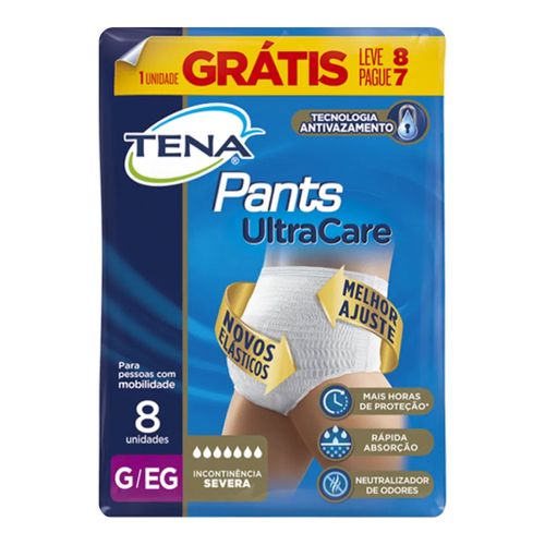 Roupa Íntima Tena Pants Ultra G/EG 8 Unidades Roupa Íntima Tena Pants Ultra G/EG 8 Unidades