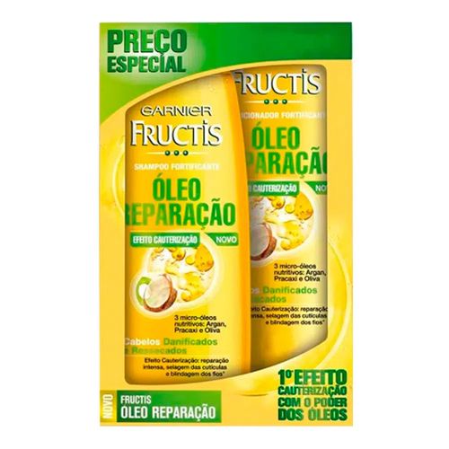 Kit Garnier Fructis Óleo Reparação Shampoo 400ml + Condicionador 200ml Kit Garnier Fructis Óleo Reparação Shampoo 400ml + Condicionador 200ml