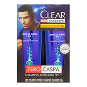 Kit Clear Shampoo Anticaspa 2 em 1 Limpeza Diária 200ml 2 Unidades